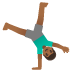 🤸🏾‍♂️ man cartwheeling: medium-dark skin tone display on Google